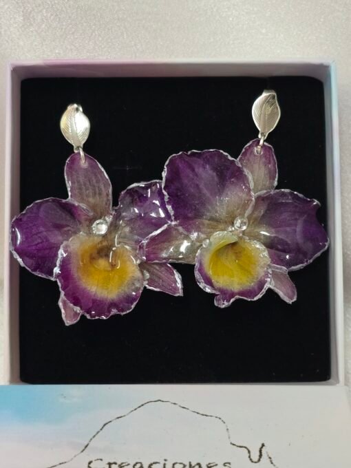 Pendientes de Orquídea