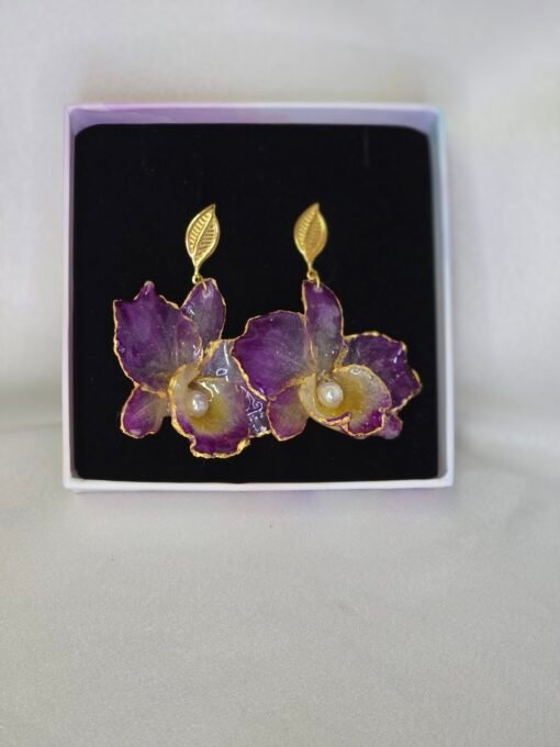 Pendientes de Orquidea